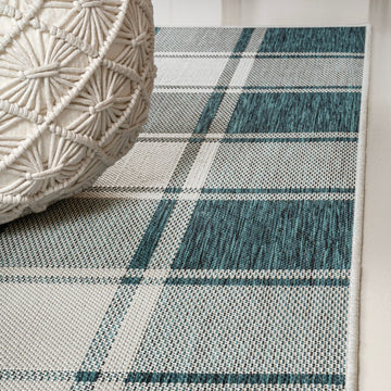 Sabine Traditional Farmhouse Bold Gingham Area Rug